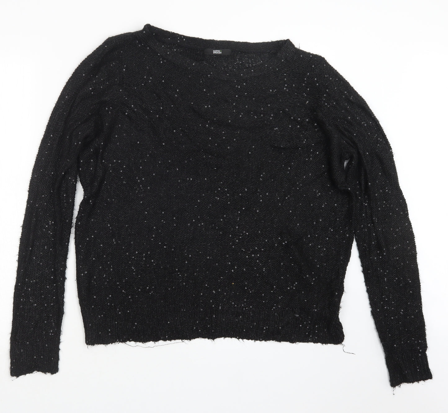 Marks and Spencer Womens Black   Pullover Jumper Size 22