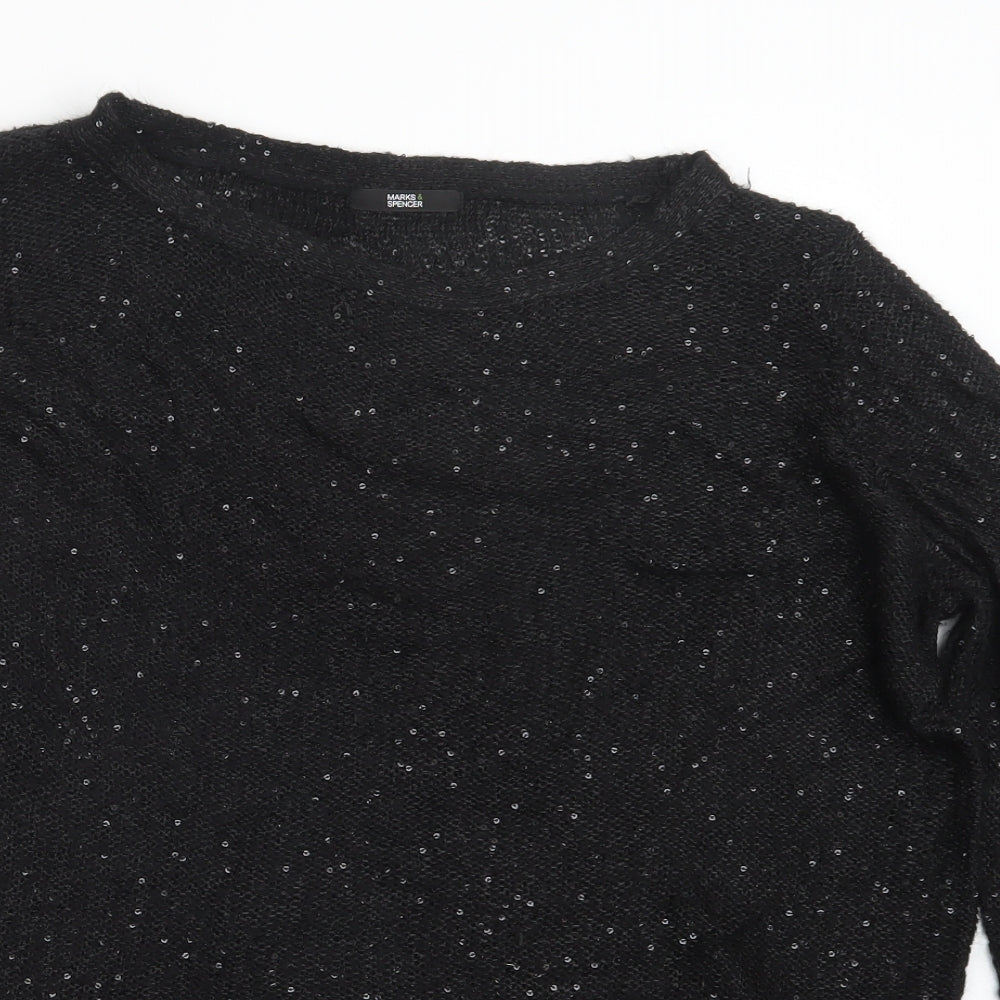 Marks and Spencer Womens Black   Pullover Jumper Size 22