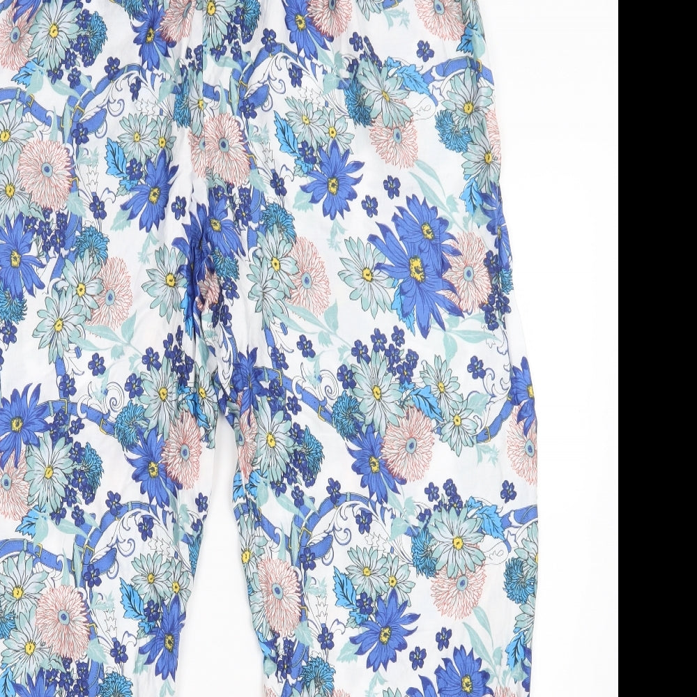 Matalan Womens Blue Geometric  Capri Pyjama Set Size 16