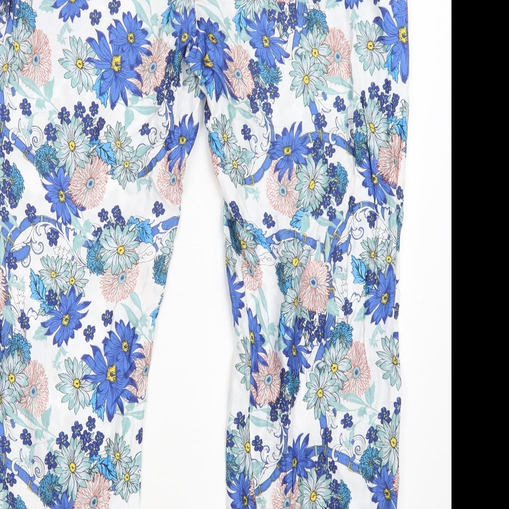 Matalan Womens Blue Geometric  Capri Pyjama Set Size 16
