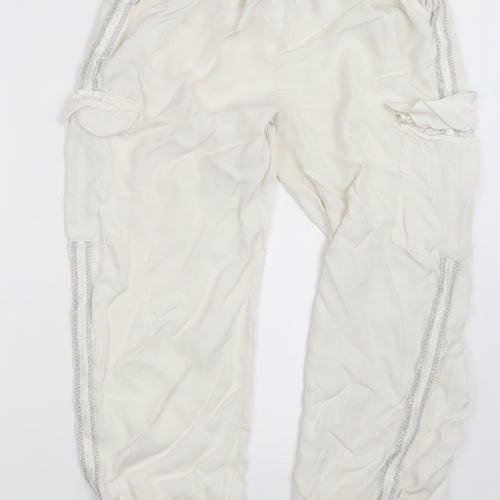 Preworn Womens White   Cargo Trousers Size 24 in L23.5 in