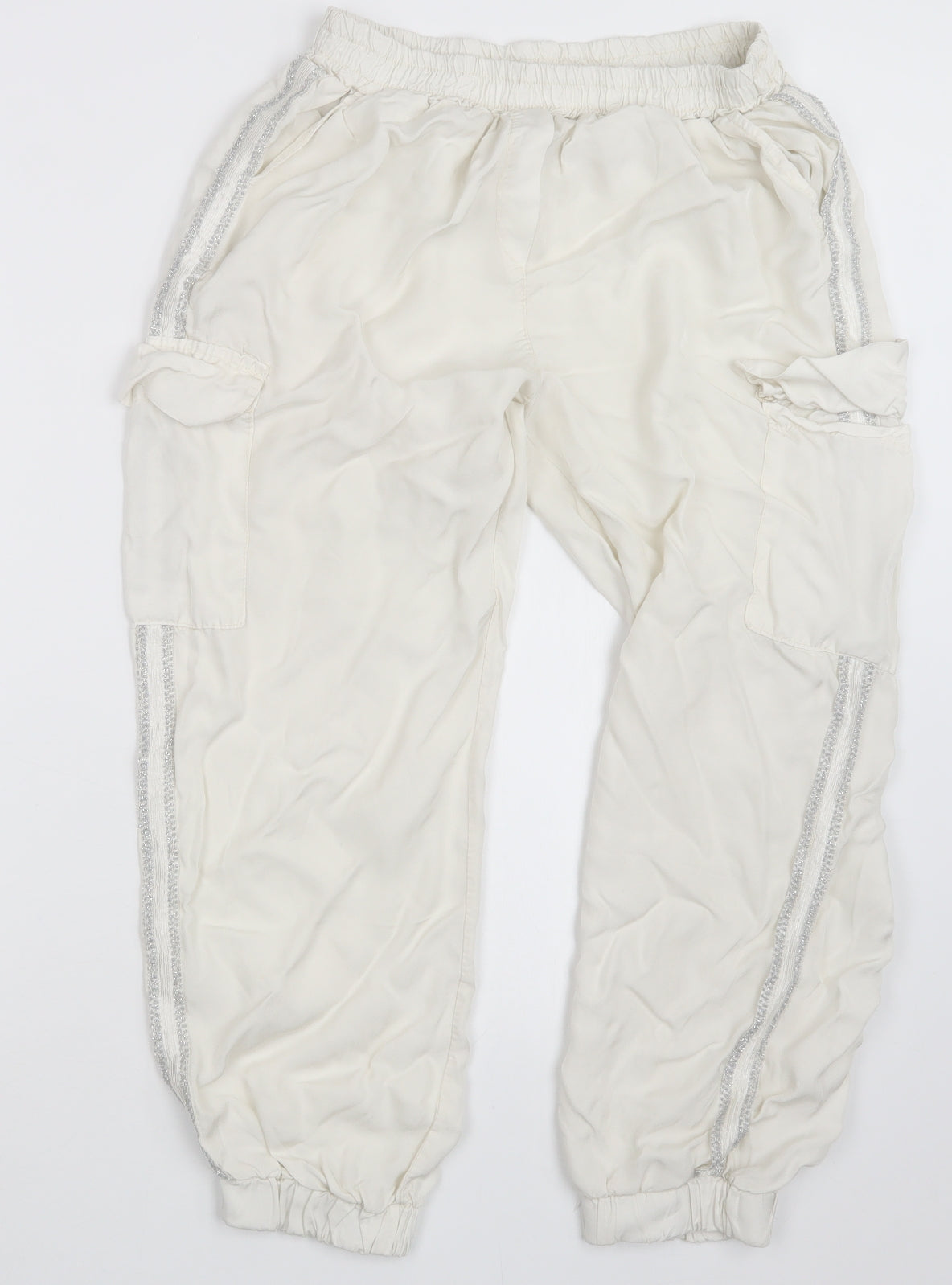 Preworn Womens White   Cargo Trousers Size 24 in L23.5 in