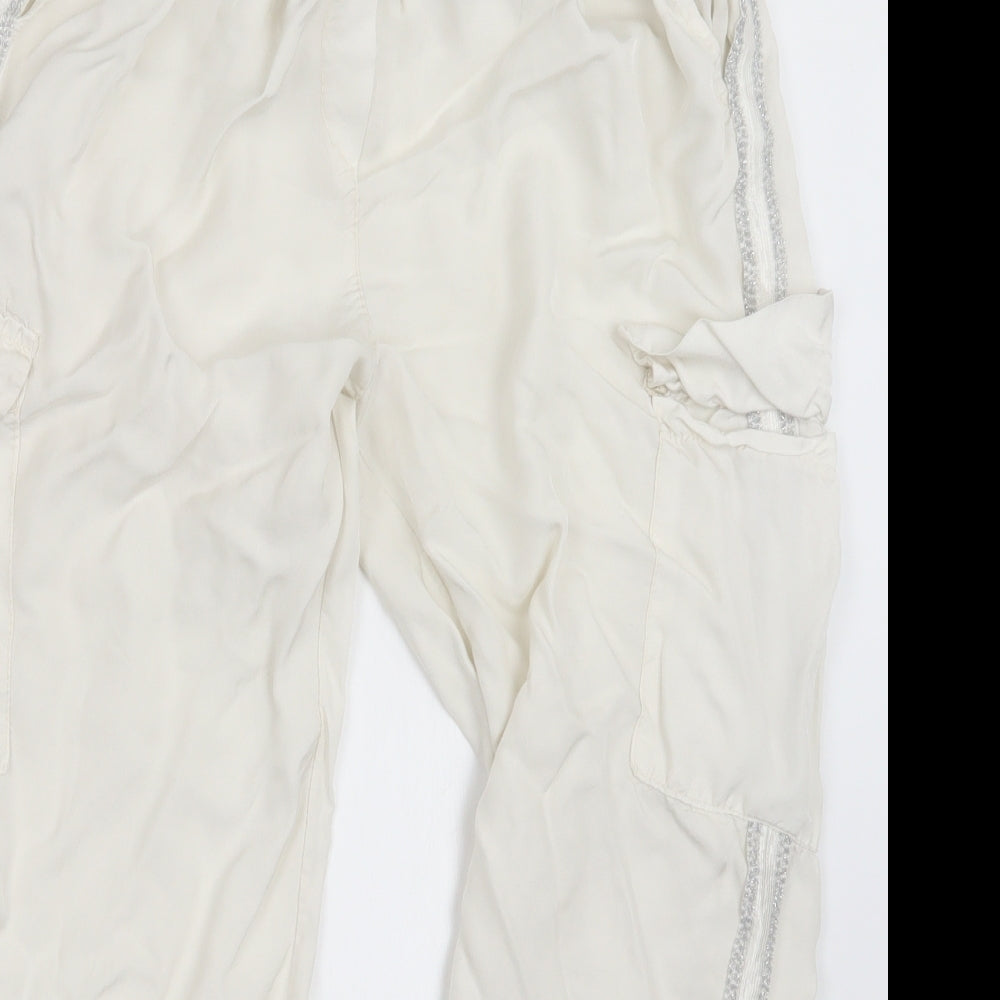 Preworn Womens White   Cargo Trousers Size 24 in L23.5 in