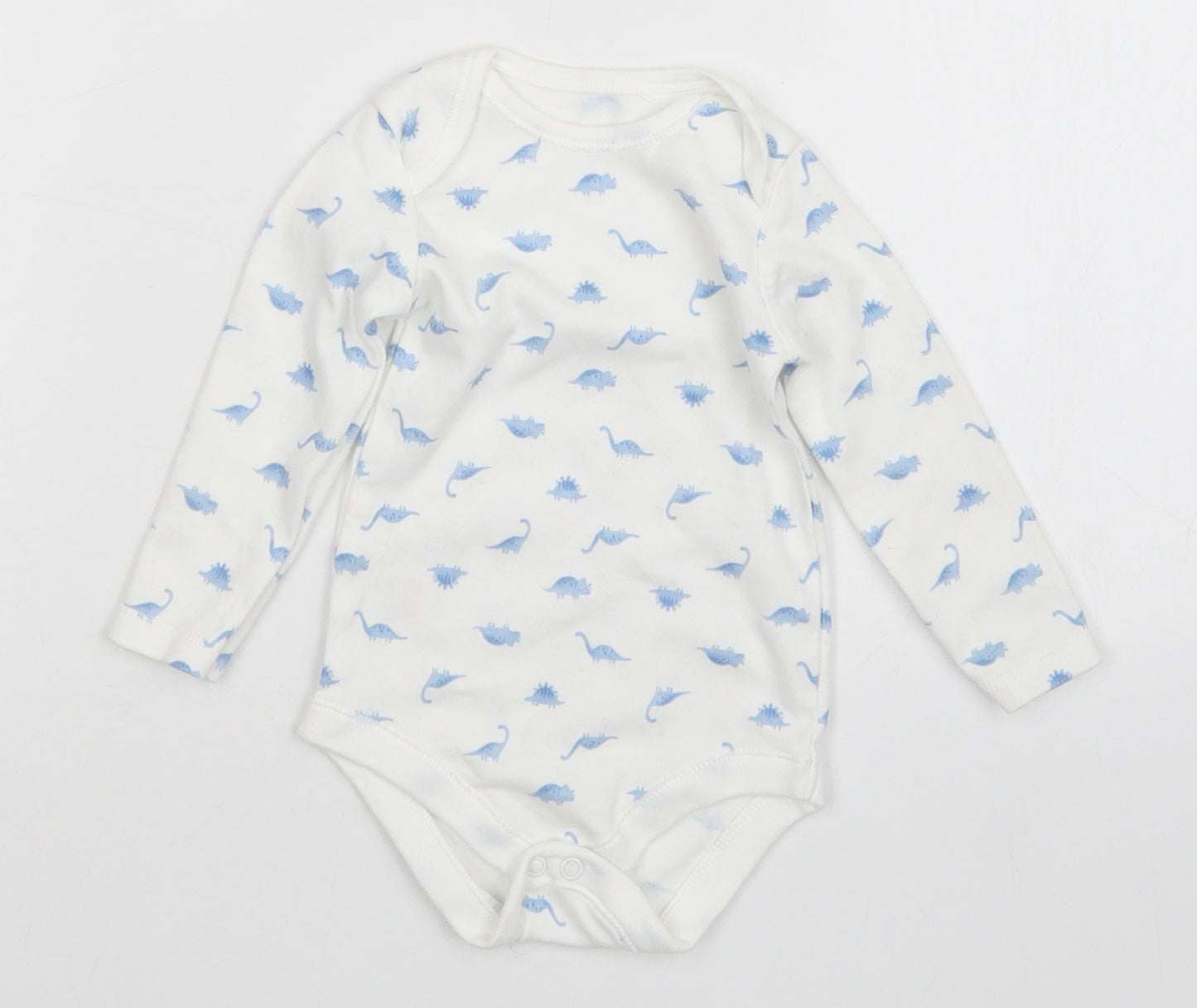 TU Boys White Geometric  Babygrow One-Piece Size 3-6 Months