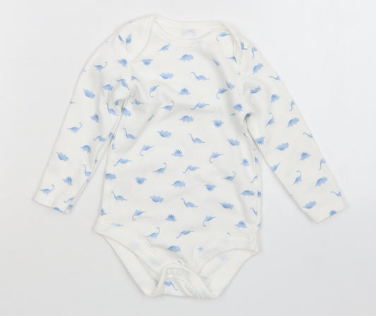 TU Boys White Geometric  Babygrow One-Piece Size 3-6 Months