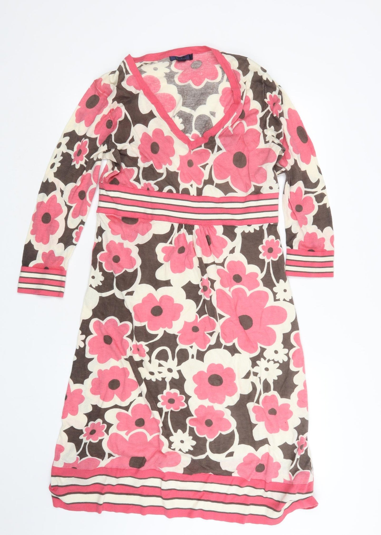 Boden Womens Pink Geometric  T-Shirt Dress  Size 14