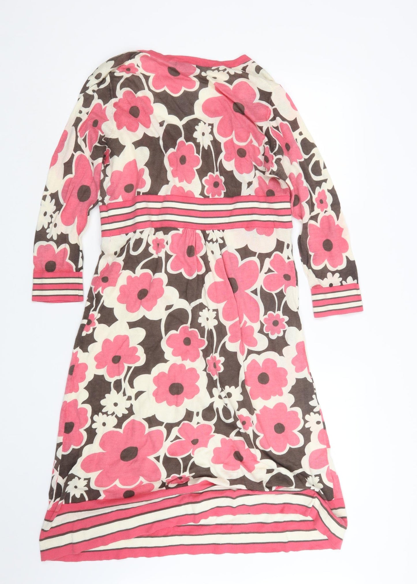 Boden Womens Pink Geometric  T-Shirt Dress  Size 14