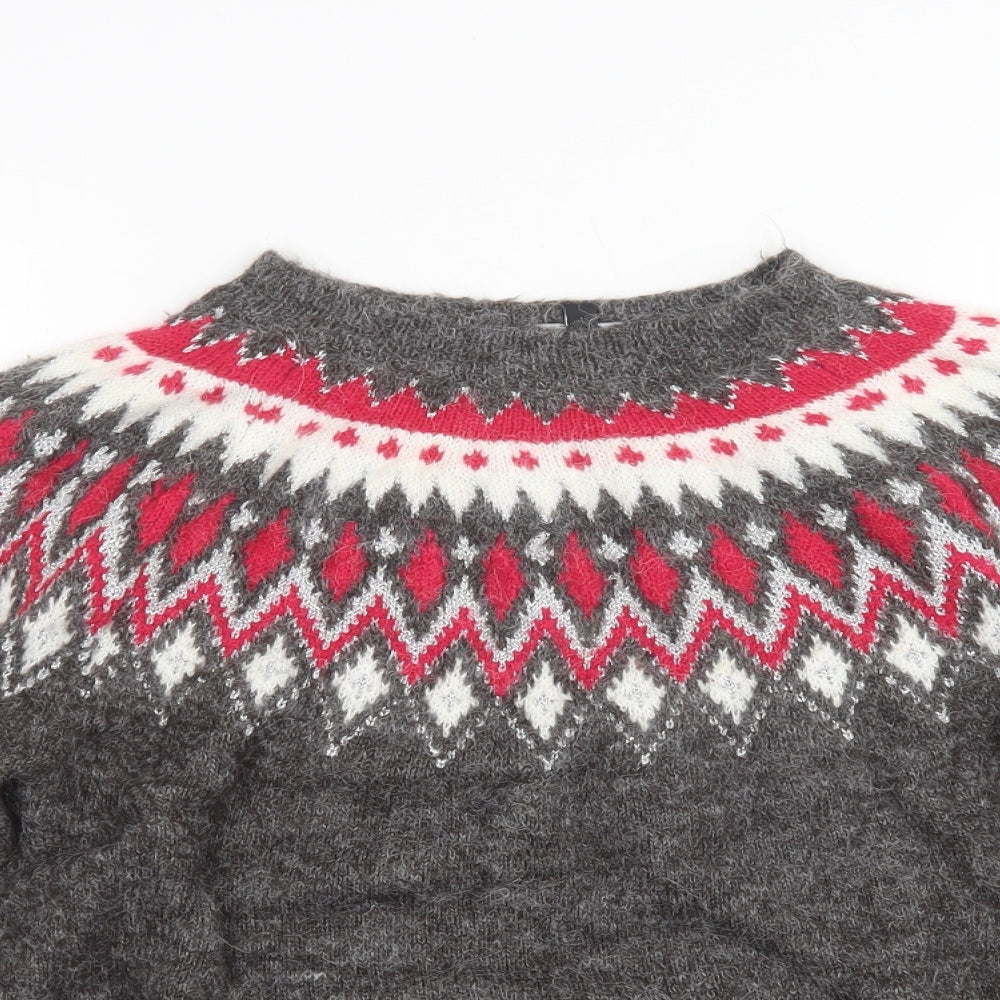 Peacocks Womens Grey  Knit Pullover Jumper Size S