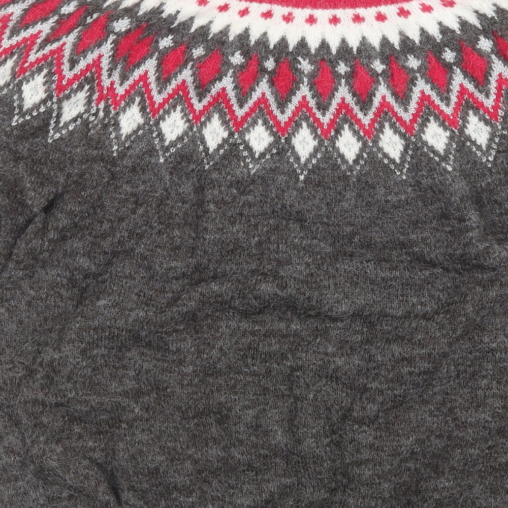 Peacocks Womens Grey  Knit Pullover Jumper Size S