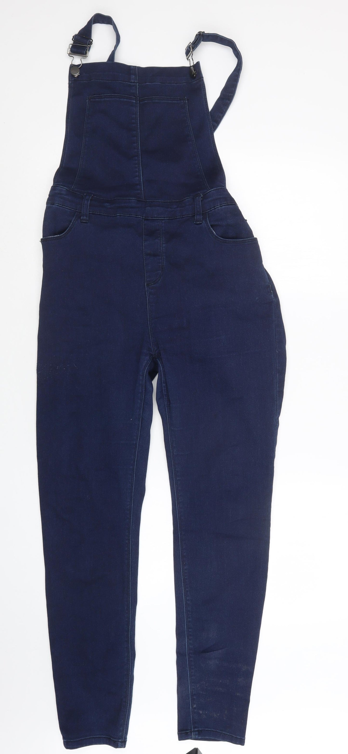 Denim Co. Womens Blue  Denim Dungaree One-Piece Size 14 L28 in