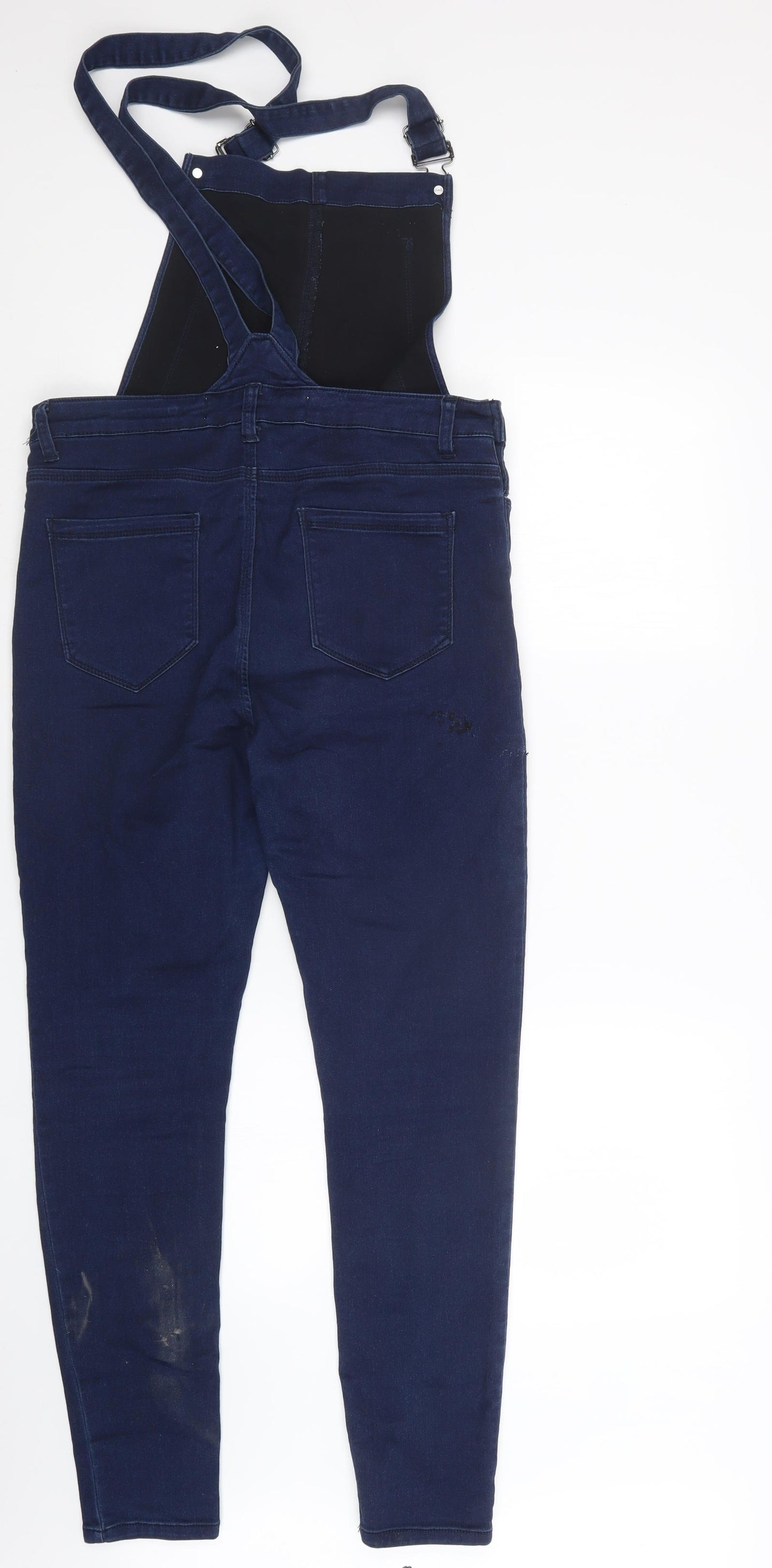 Denim Co. Womens Blue  Denim Dungaree One-Piece Size 14 L28 in