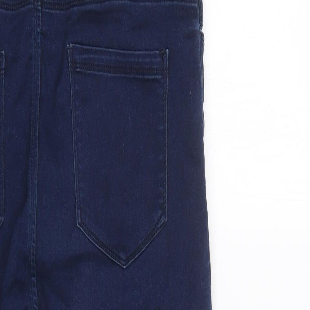 Denim Co. Womens Blue  Denim Dungaree One-Piece Size 14 L28 in