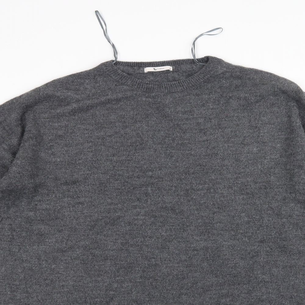TU Womens Grey  Knit Jumper Dress  Size 20