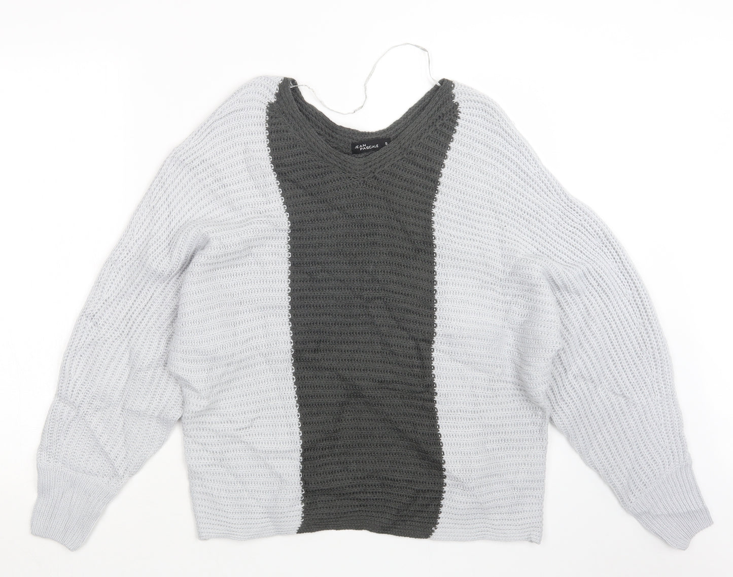 Jean Pascale Womens Grey  Knit Pullover Jumper Size S