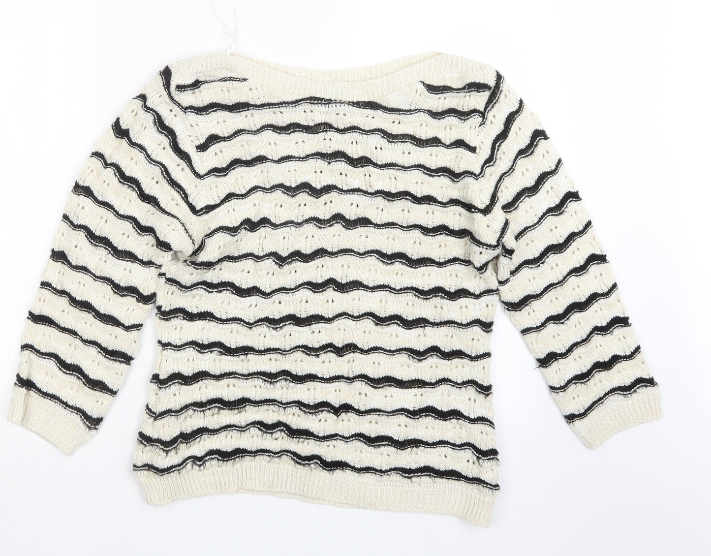 M&Co Womens Beige  Knit Pullover Jumper Size L