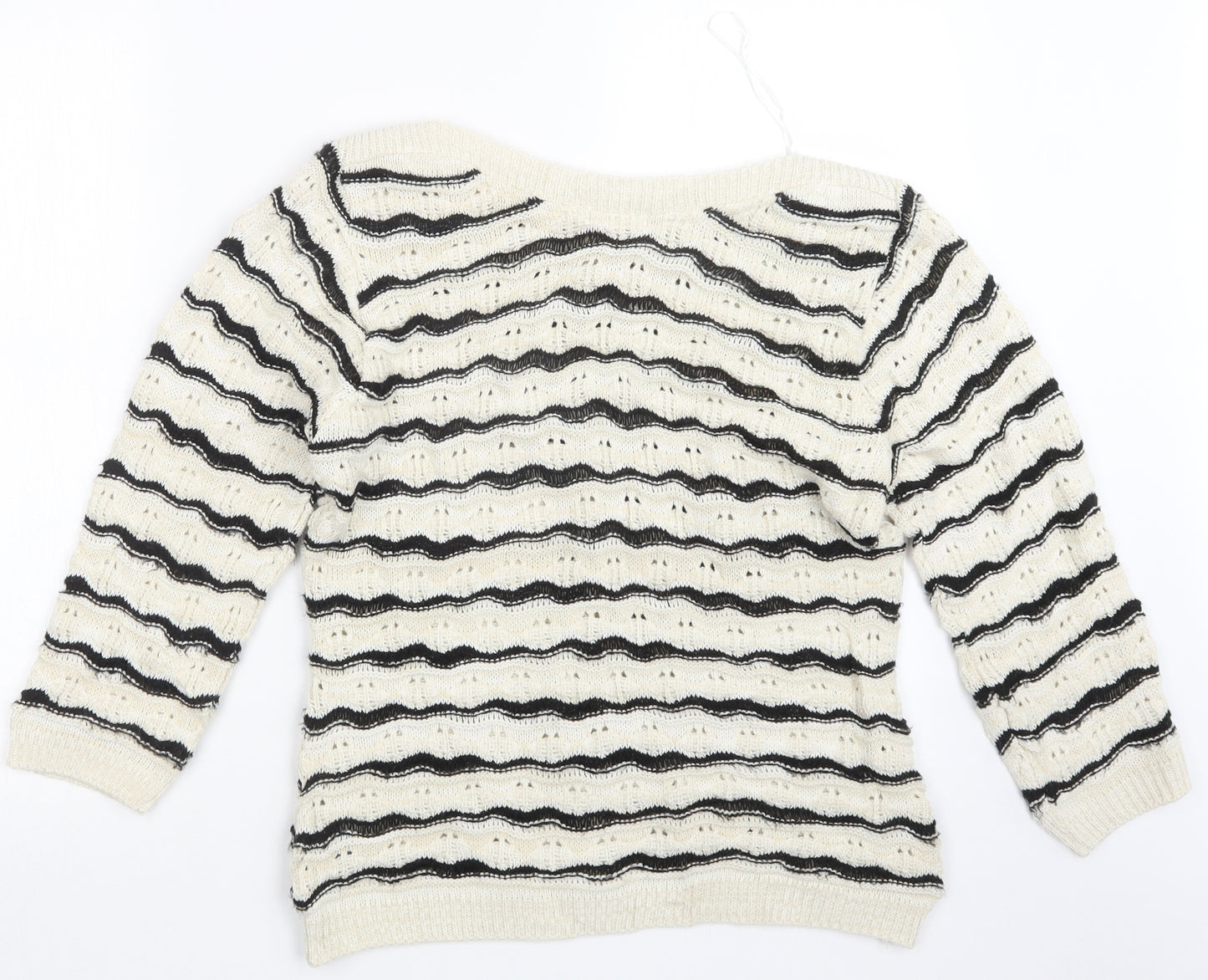 M&Co Womens Beige  Knit Pullover Jumper Size L