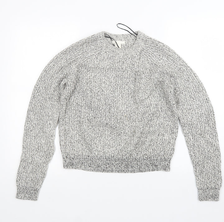 H&M Womens Black  Knit Pullover Jumper Size M
