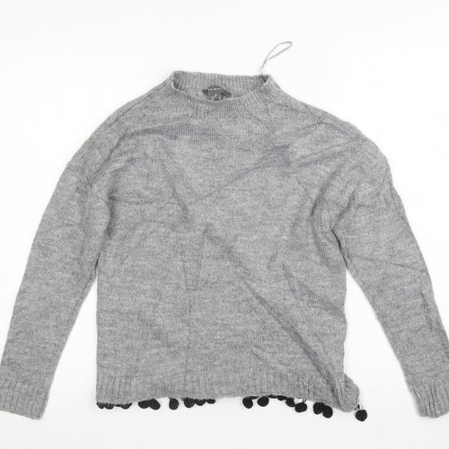 Primark Womens Grey  Knit Pullover Jumper Size 4
