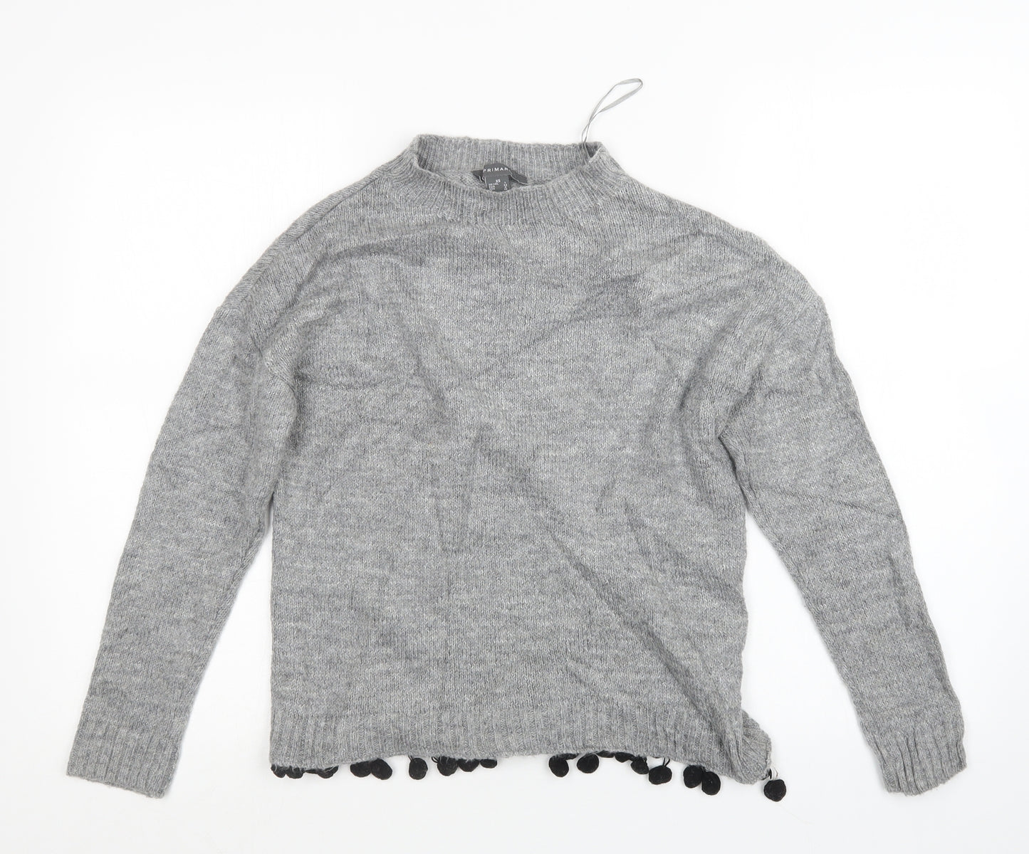 Primark Womens Grey  Knit Pullover Jumper Size 4