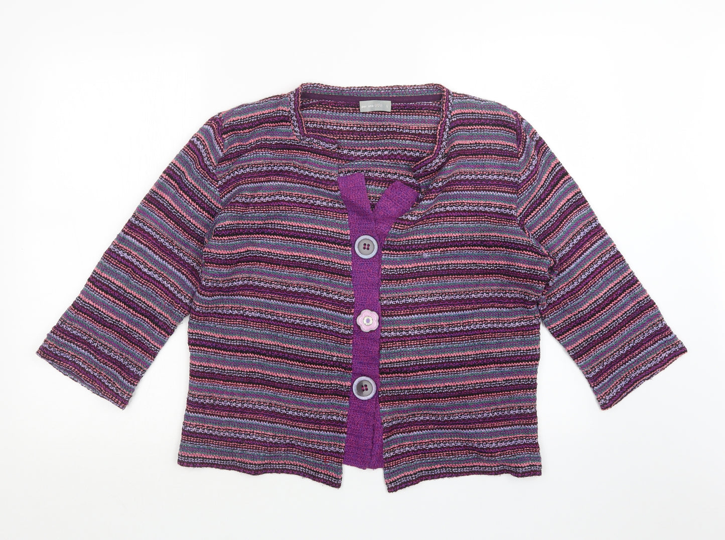 Per Una Womens Purple  Knit Cardigan Jumper Size L