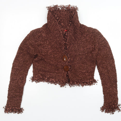 Xited Womens Brown  Knit Cardigan Jumper Size M