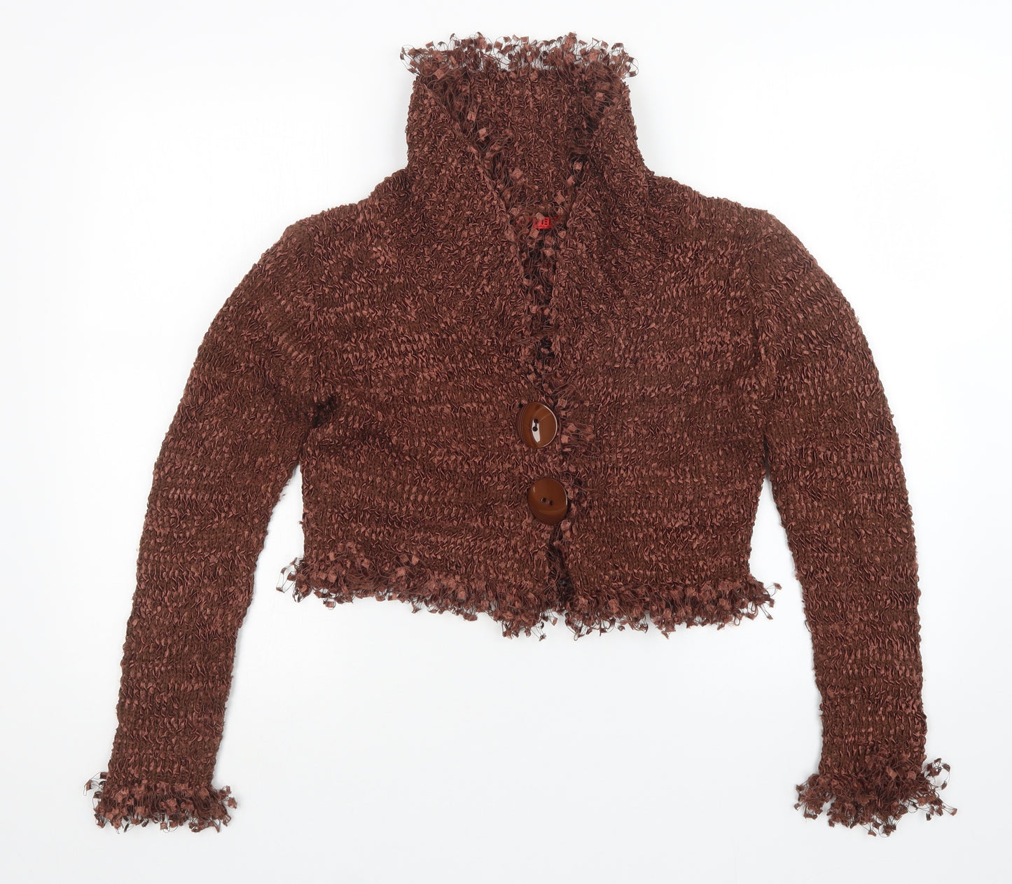 Xited Womens Brown  Knit Cardigan Jumper Size M