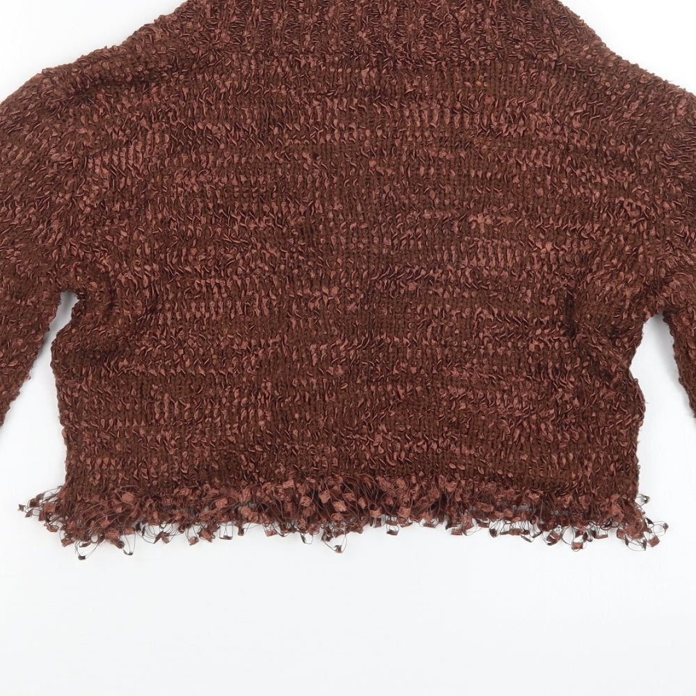 Xited Womens Brown  Knit Cardigan Jumper Size M