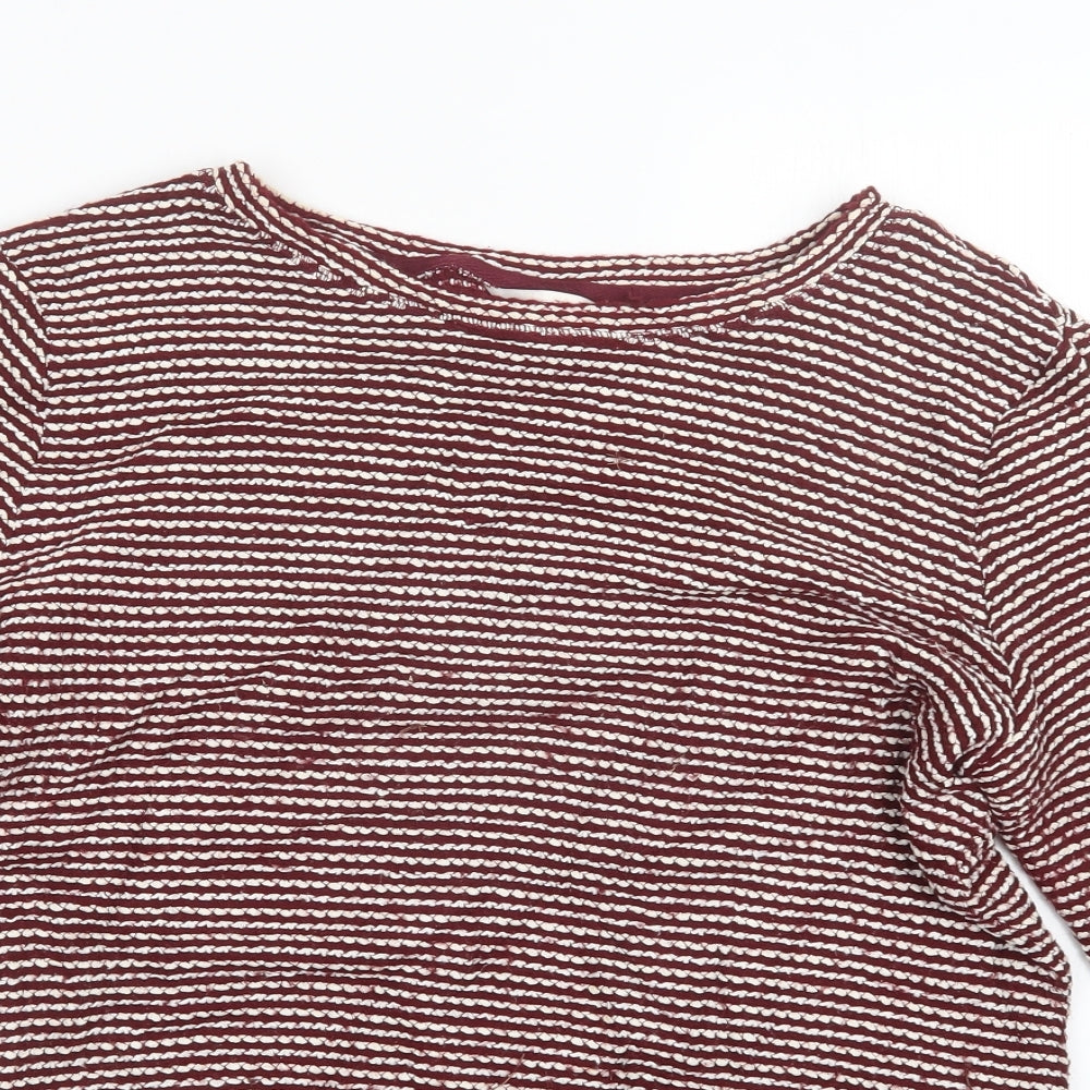 H&M Womens Red  Knit Pullover Jumper Size M