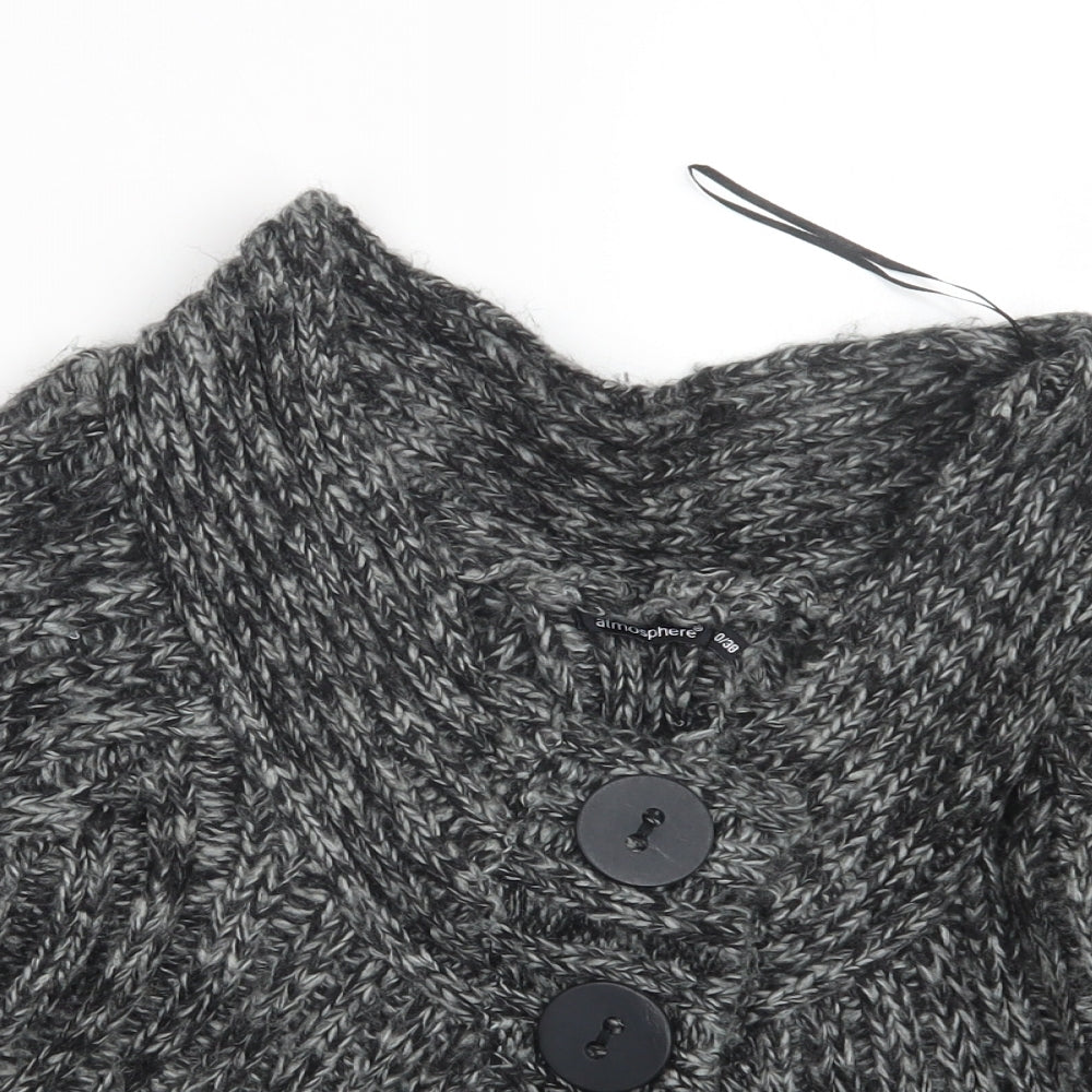 Atmosphere Womens Black  Knit Cardigan Jumper Size 10