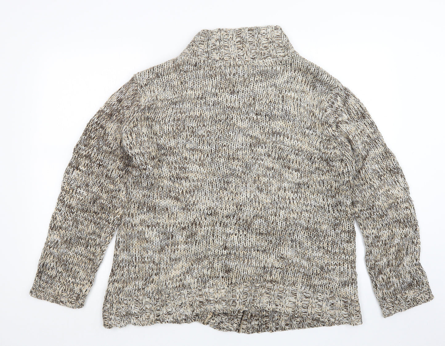 BM Womens Beige  Knit Cape Jumper Size L