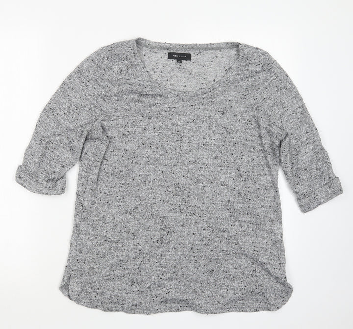 New Look Womens Grey Pullover Jumper Size 14