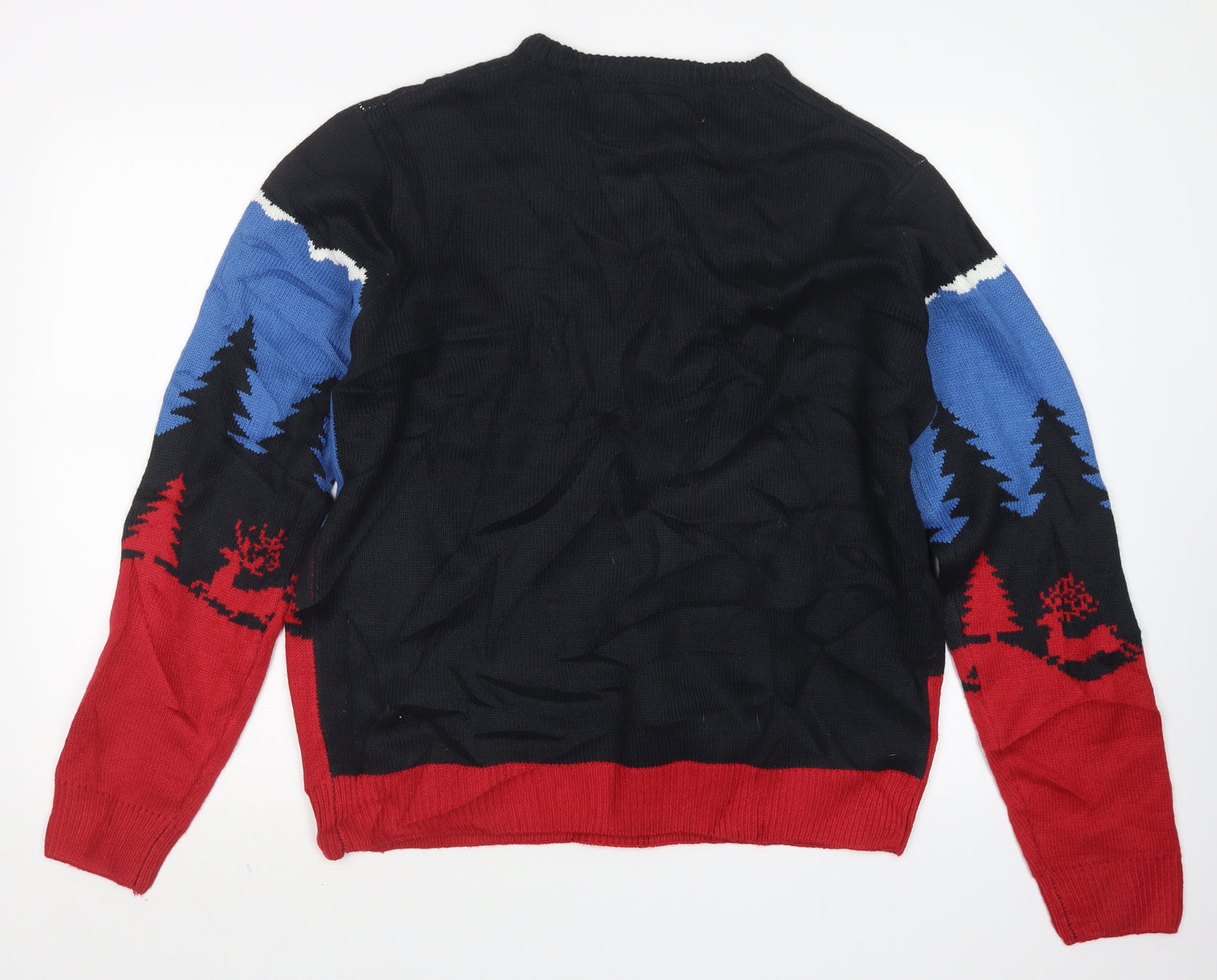 Cedar Wood State Mens Blue Geometric Knit Pullover Jumper Size XL  - Christmas