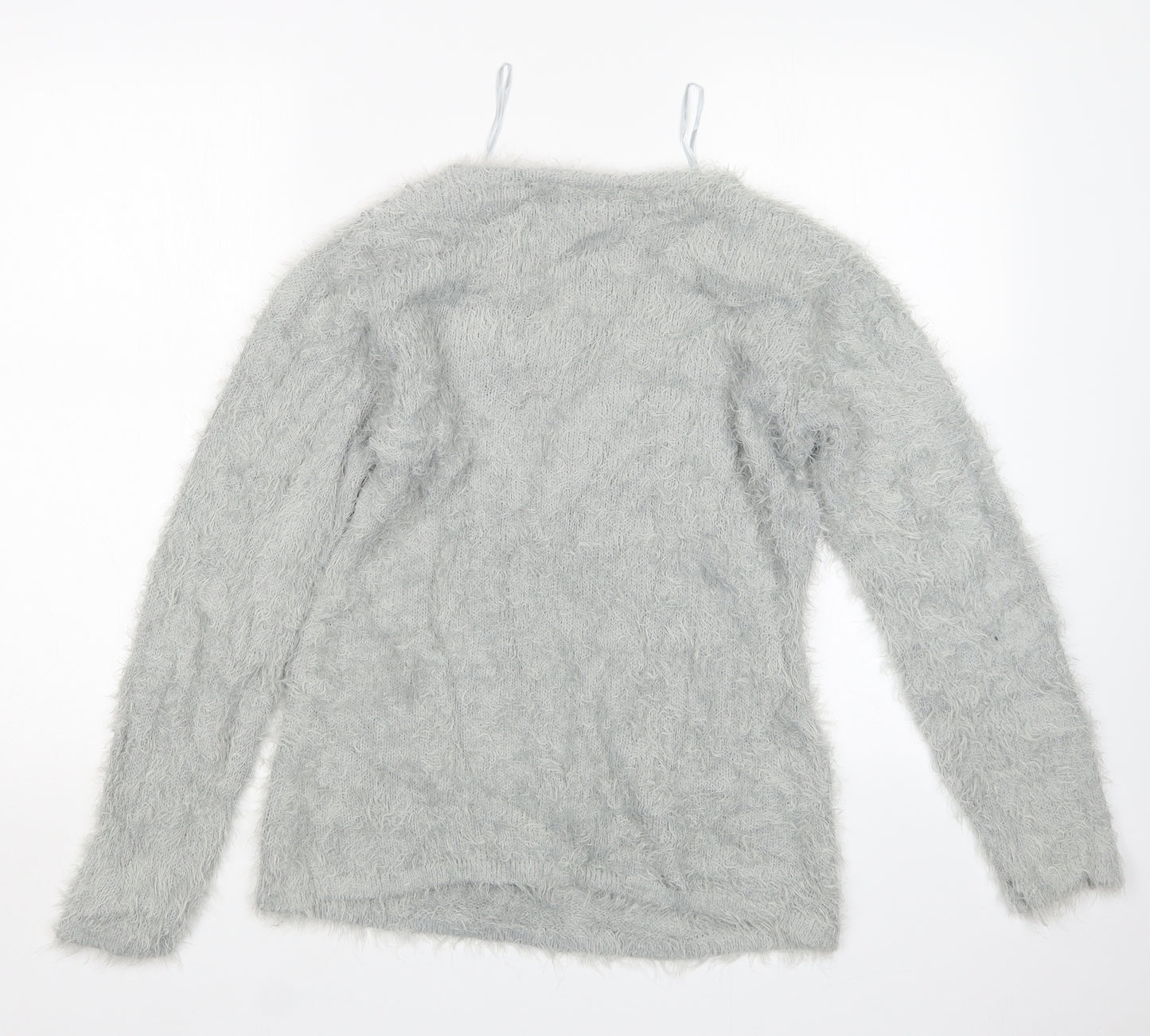 Roman Womens Grey  Knit Pullover Jumper Size 12