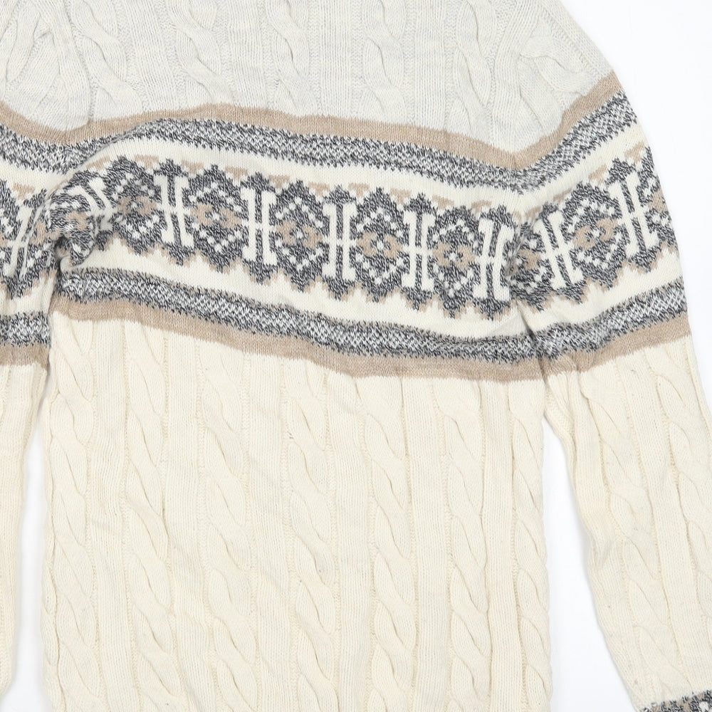 River Island Mens Beige  Knit Pullover Jumper Size XS
