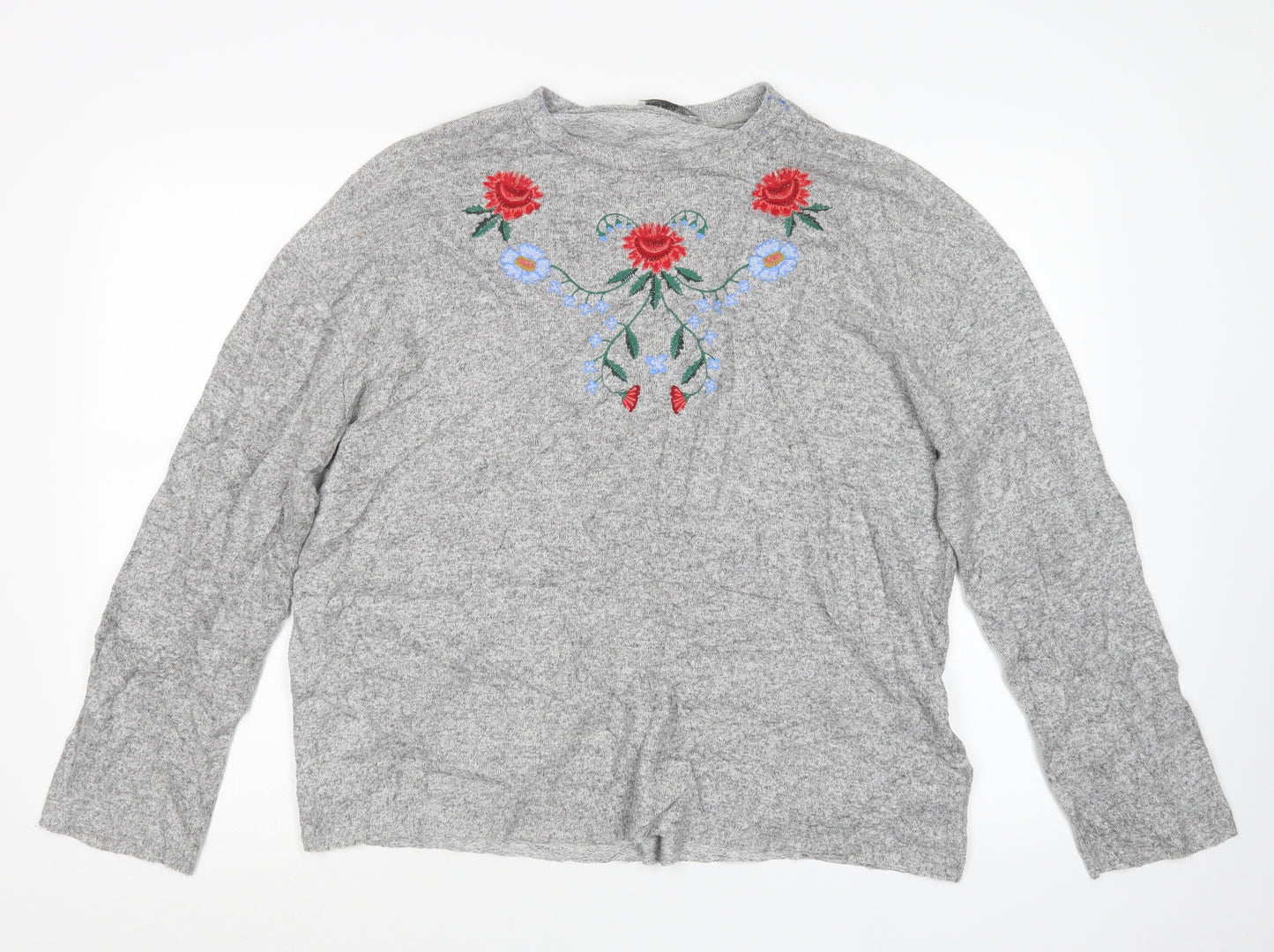 Zara Womens Grey   Pullover Jumper Size M