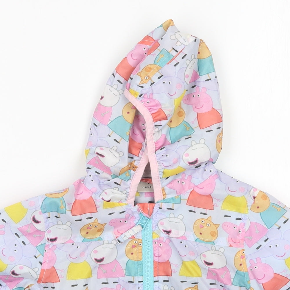 NEXT Girls Purple Geometric  Jacket  Size 9-12 Months  - Peppa Pig