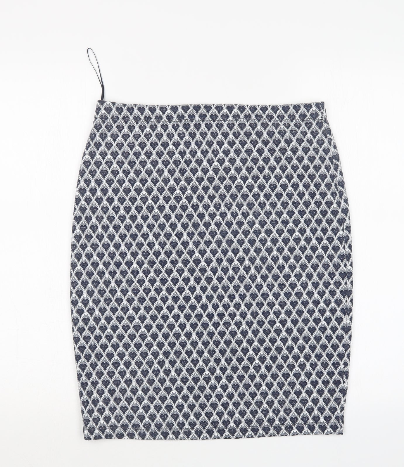 TU Womens Blue Geometric  Straight & Pencil Skirt Size 12