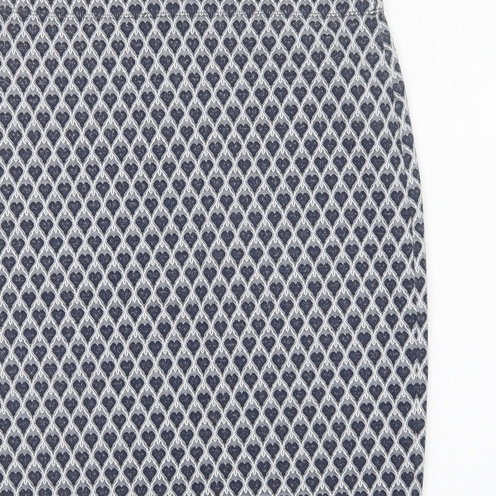 TU Womens Blue Geometric  Straight & Pencil Skirt Size 12