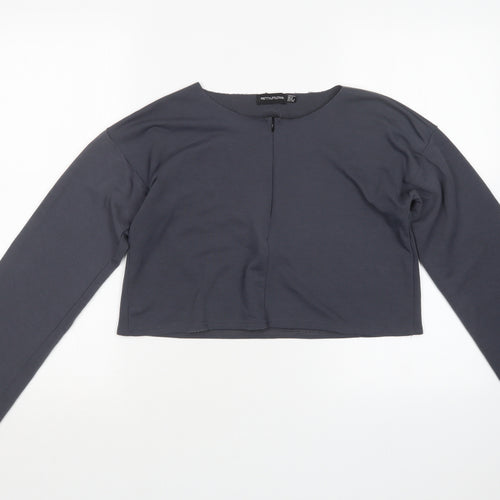 PRETTYLITTLETHING Womens Grey   Pullover Sweatshirt Size 8
