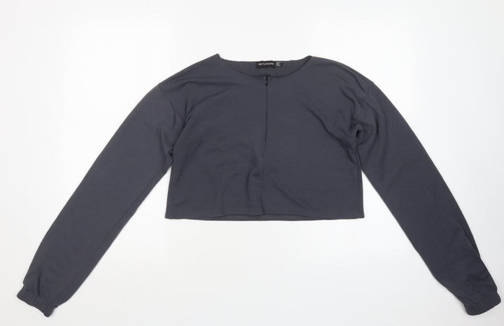 PRETTYLITTLETHING Womens Grey   Pullover Sweatshirt Size 8
