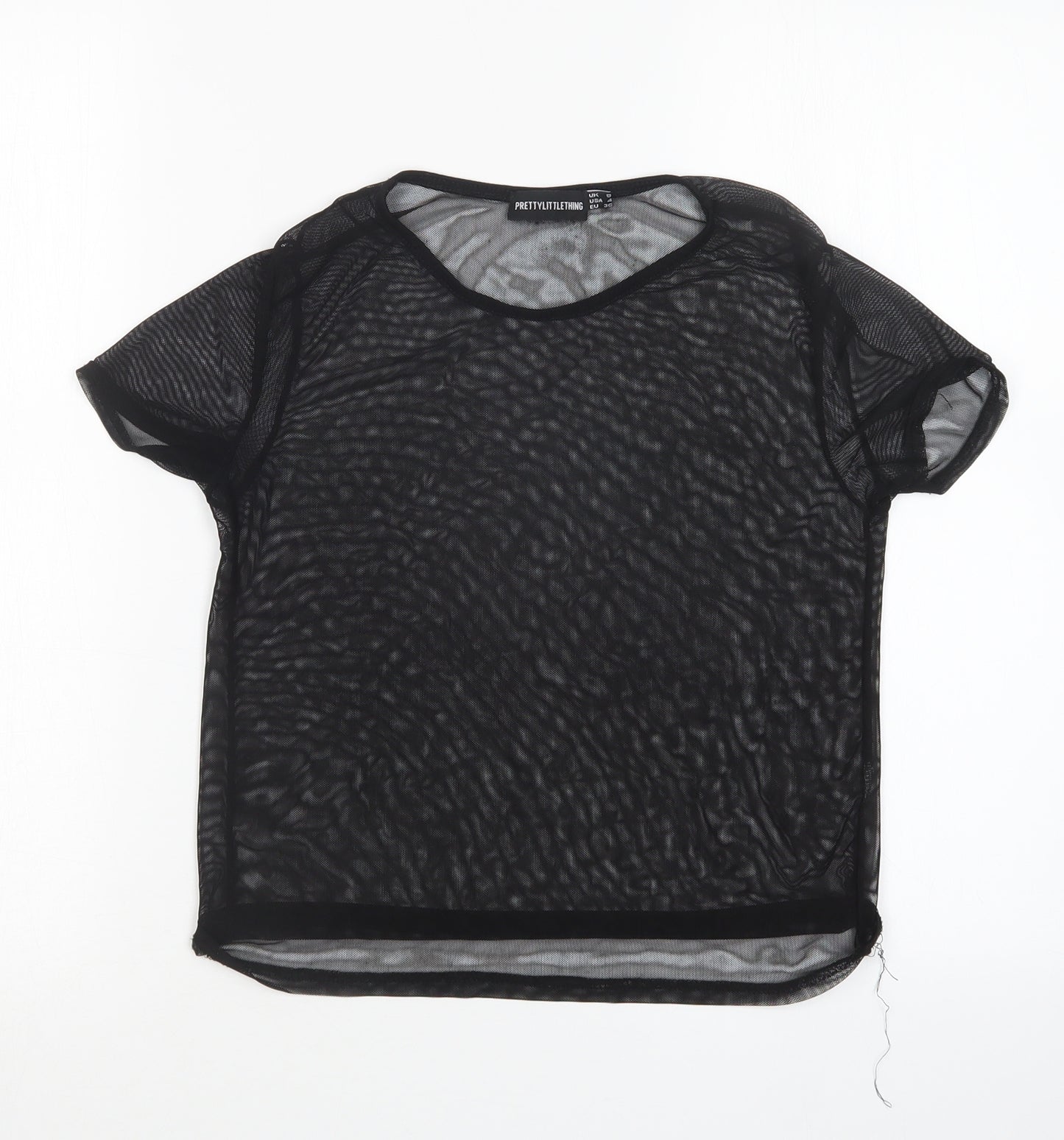 PRETTYLITTLETHING Womens Black   Basic T-Shirt Size 8