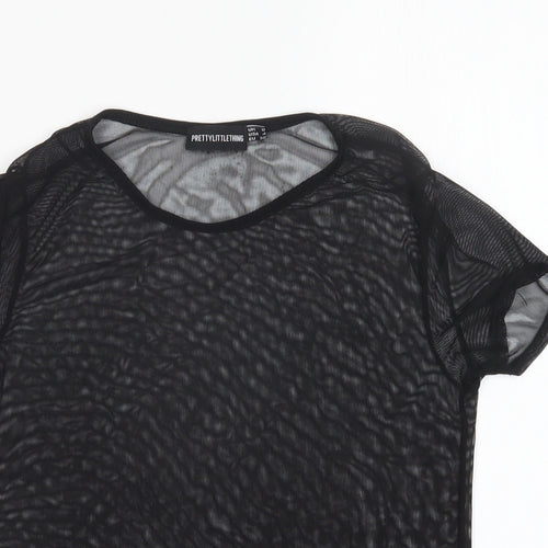 PRETTYLITTLETHING Womens Black   Basic T-Shirt Size 8
