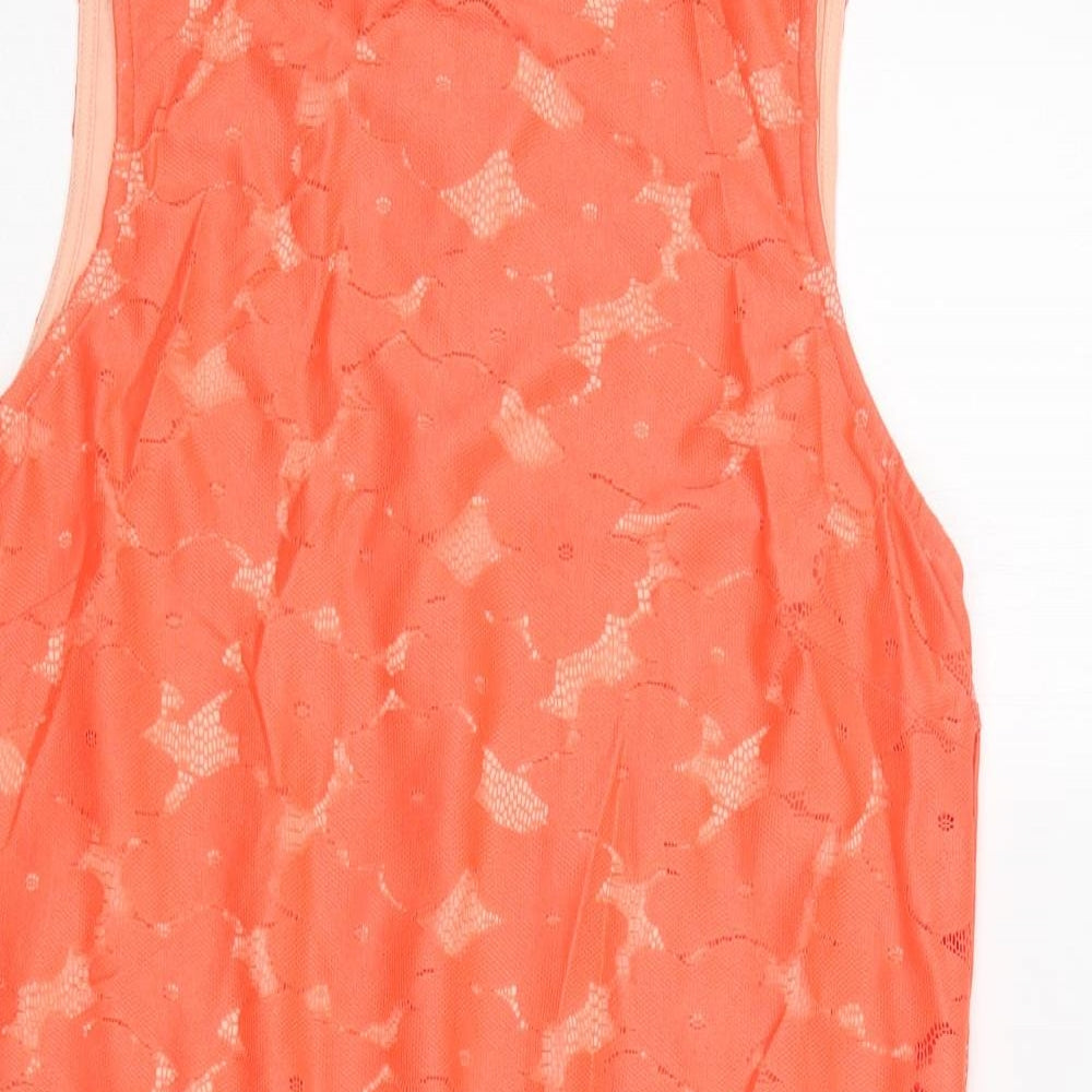 TU Womens Orange   Shirt Dress  Size 14