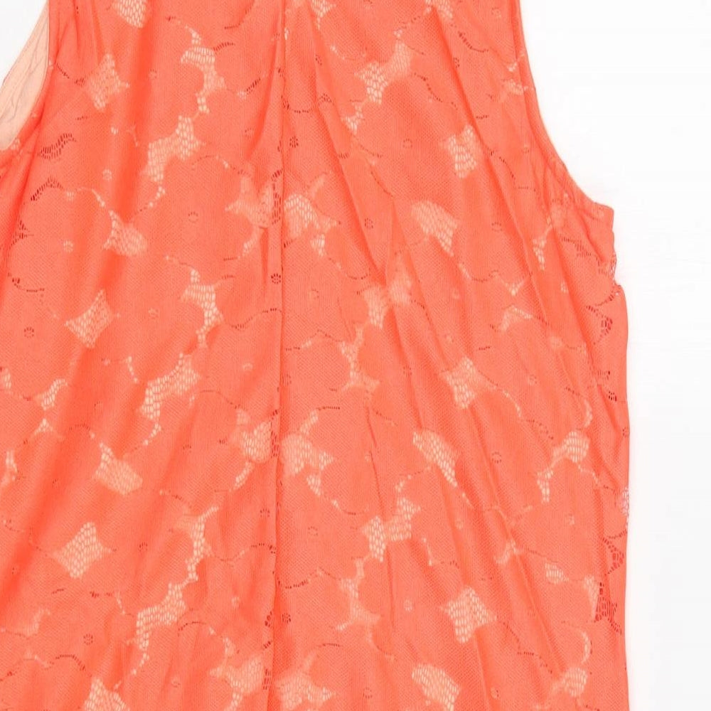 TU Womens Orange   Shirt Dress  Size 14