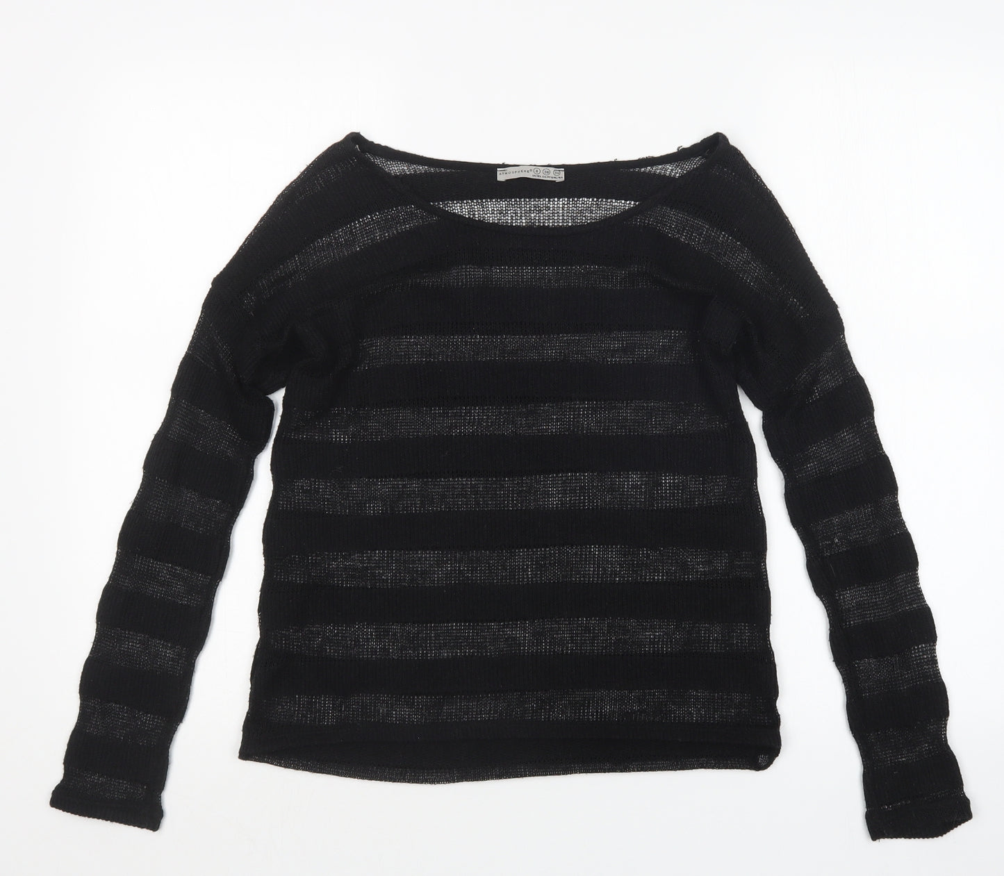 Atmosphere Womens Black  Knit Pullover Jumper Size 8