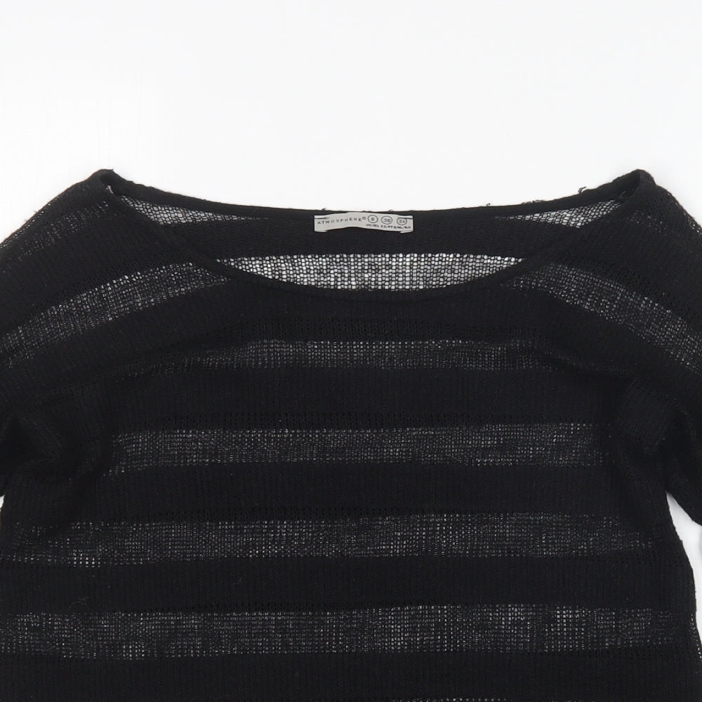 Atmosphere Womens Black  Knit Pullover Jumper Size 8
