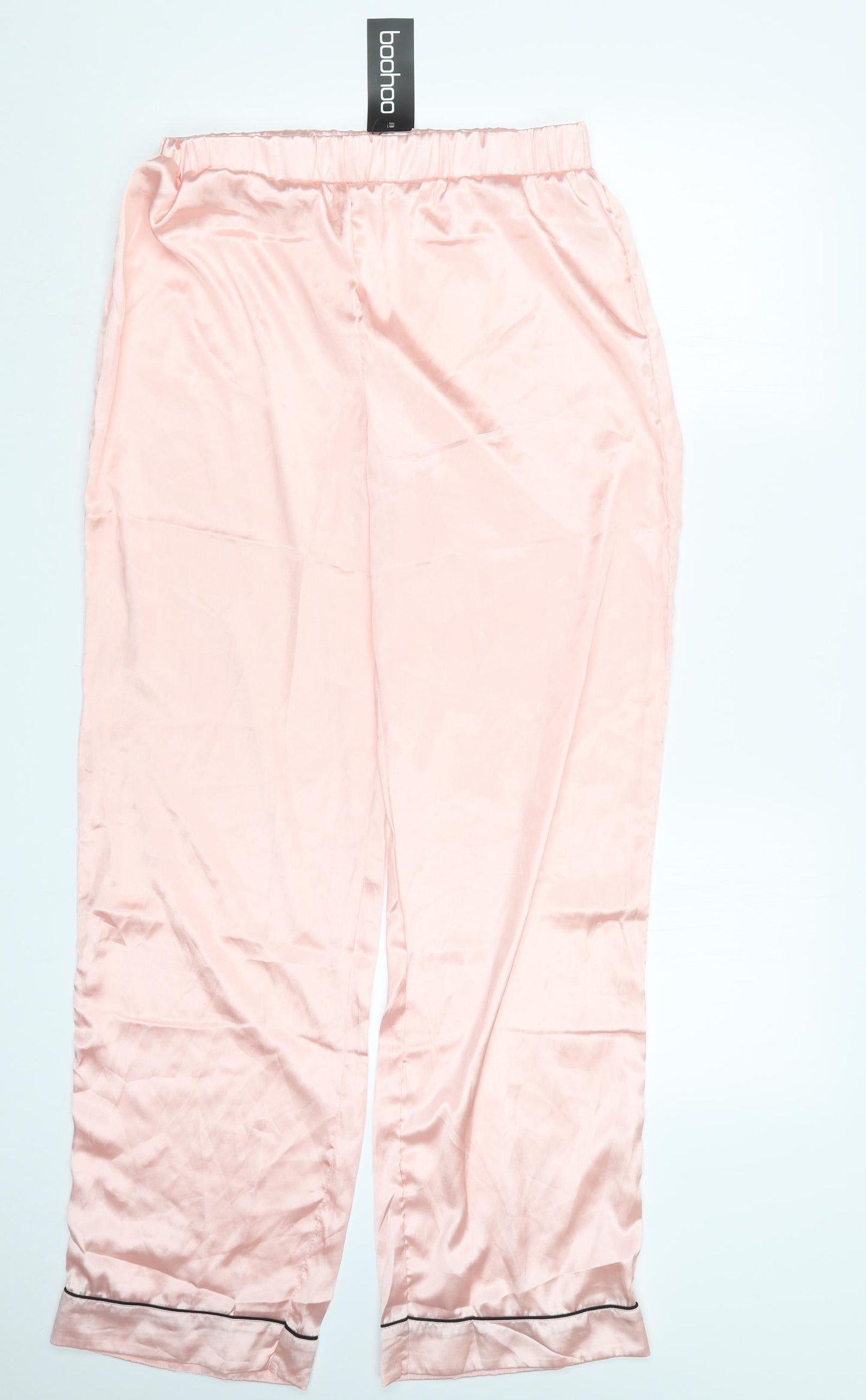 Boohoo Womens Pink Geometric  Capri Pyjama Set Size 12