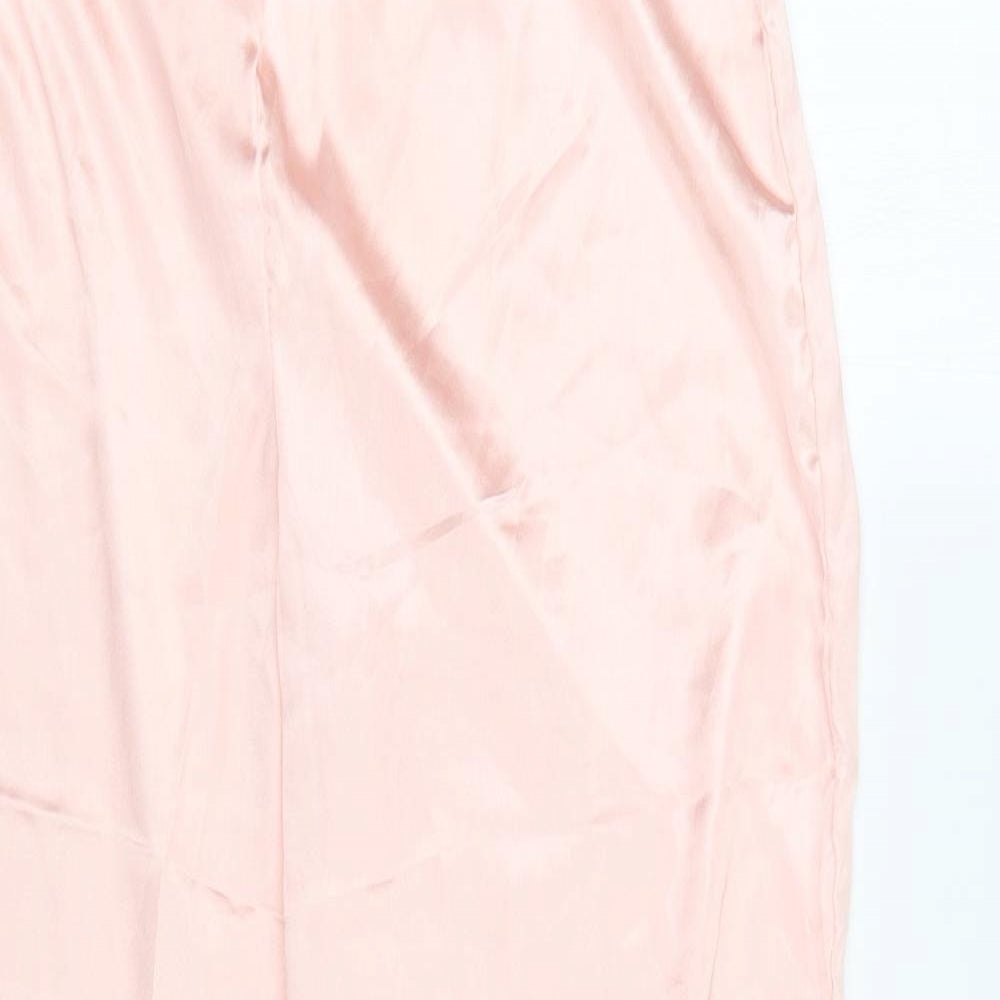 Boohoo Womens Pink Geometric  Capri Pyjama Set Size 12