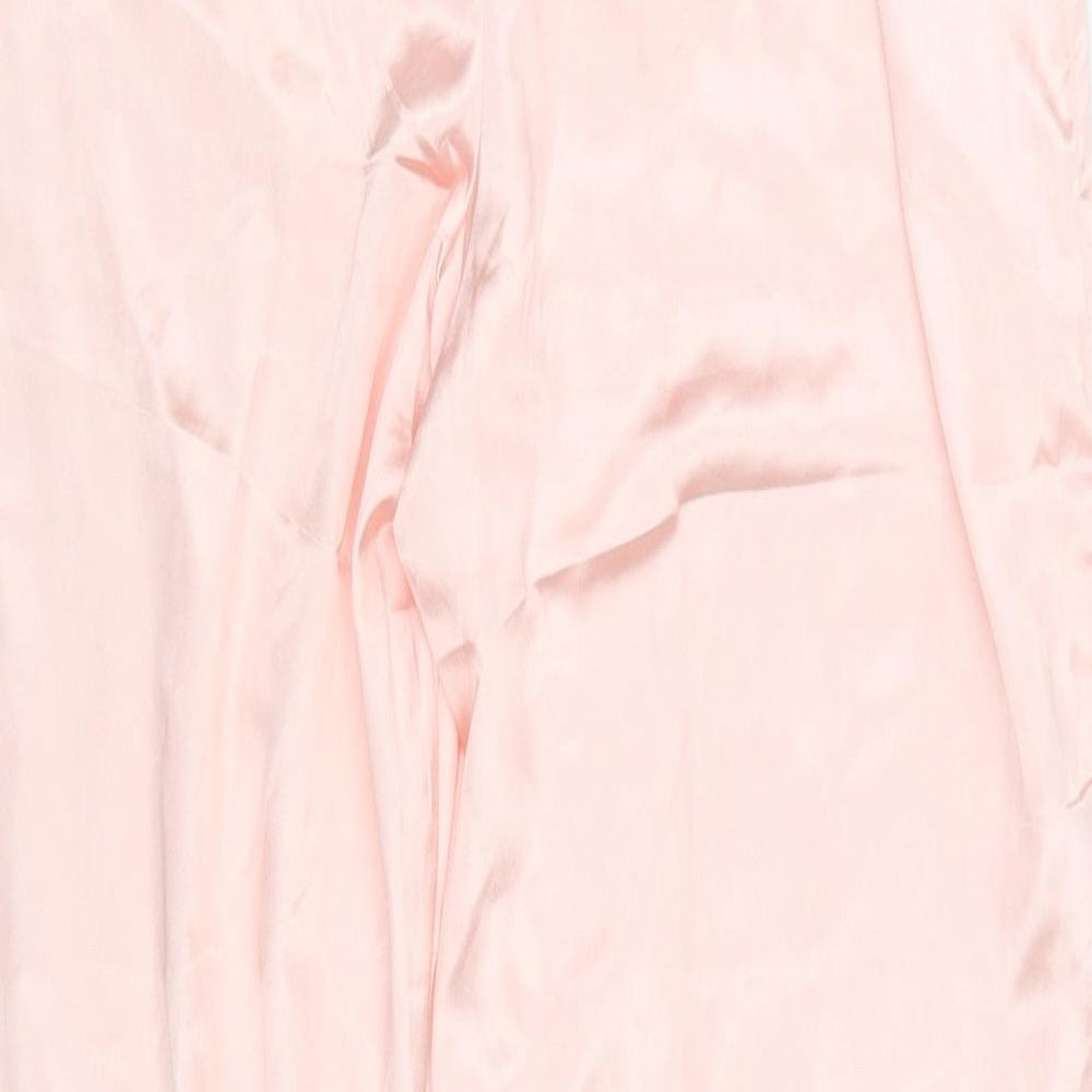 Boohoo Womens Pink Geometric  Capri Pyjama Set Size 12