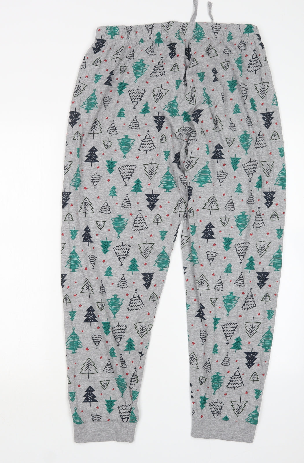 Primark Womens Grey Geometric  Capri Pyjama Set Size 12  - Christmas